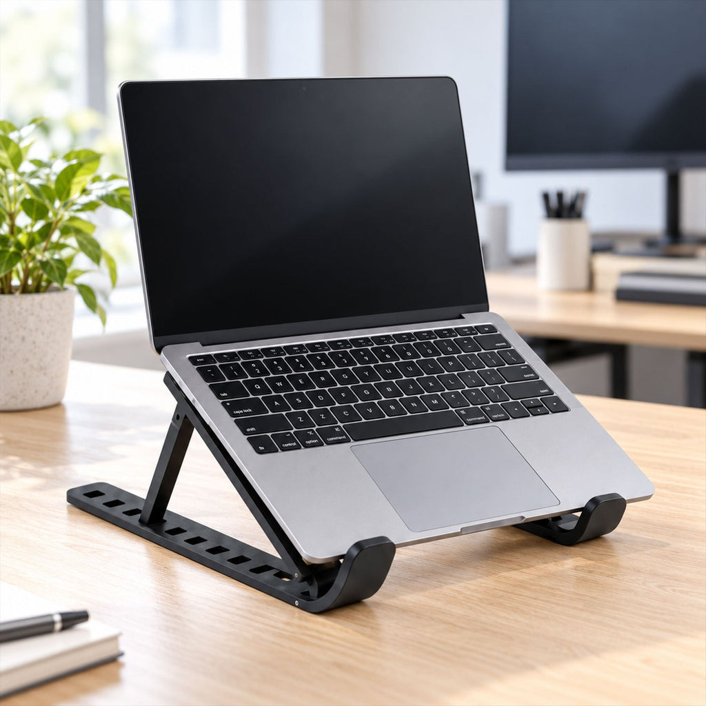 Foldable adjustable laptop stand