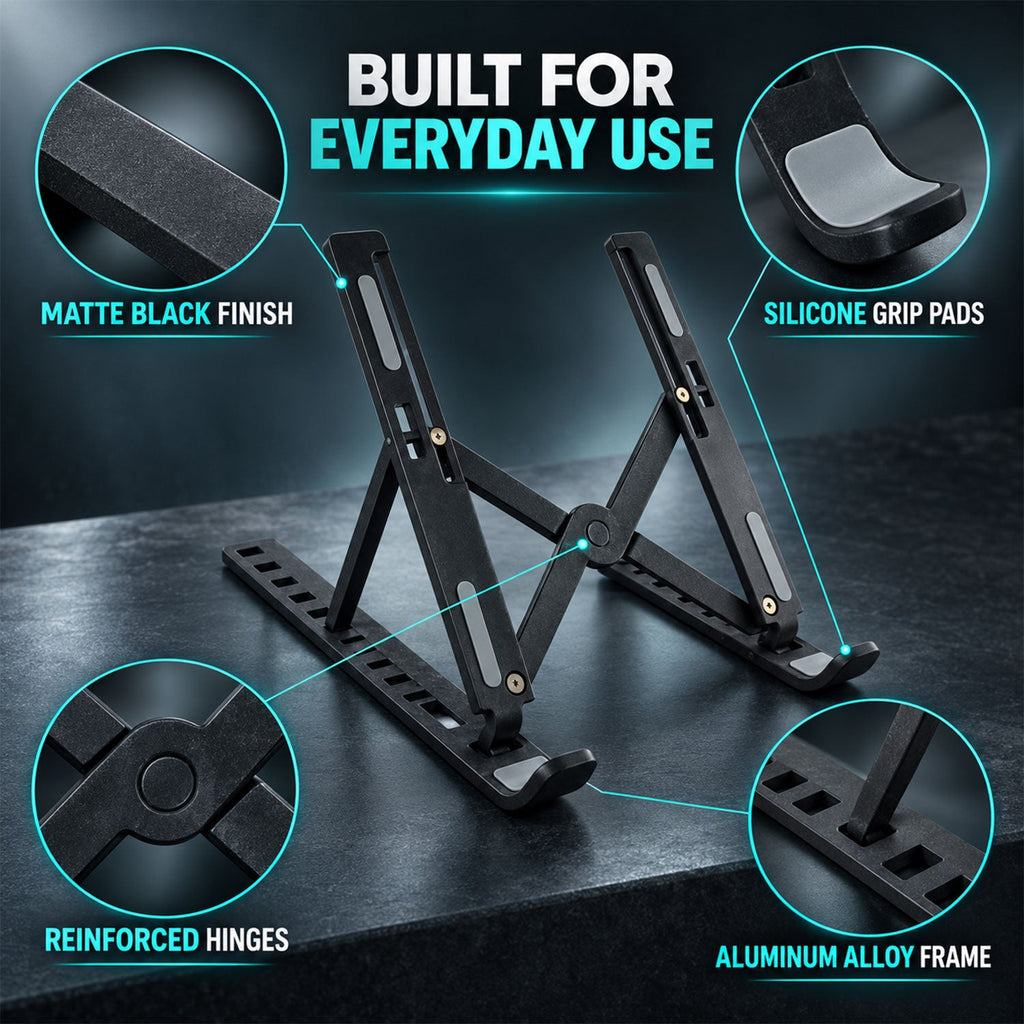 Foldable Adjustable Laptop Stand with Carry Bag