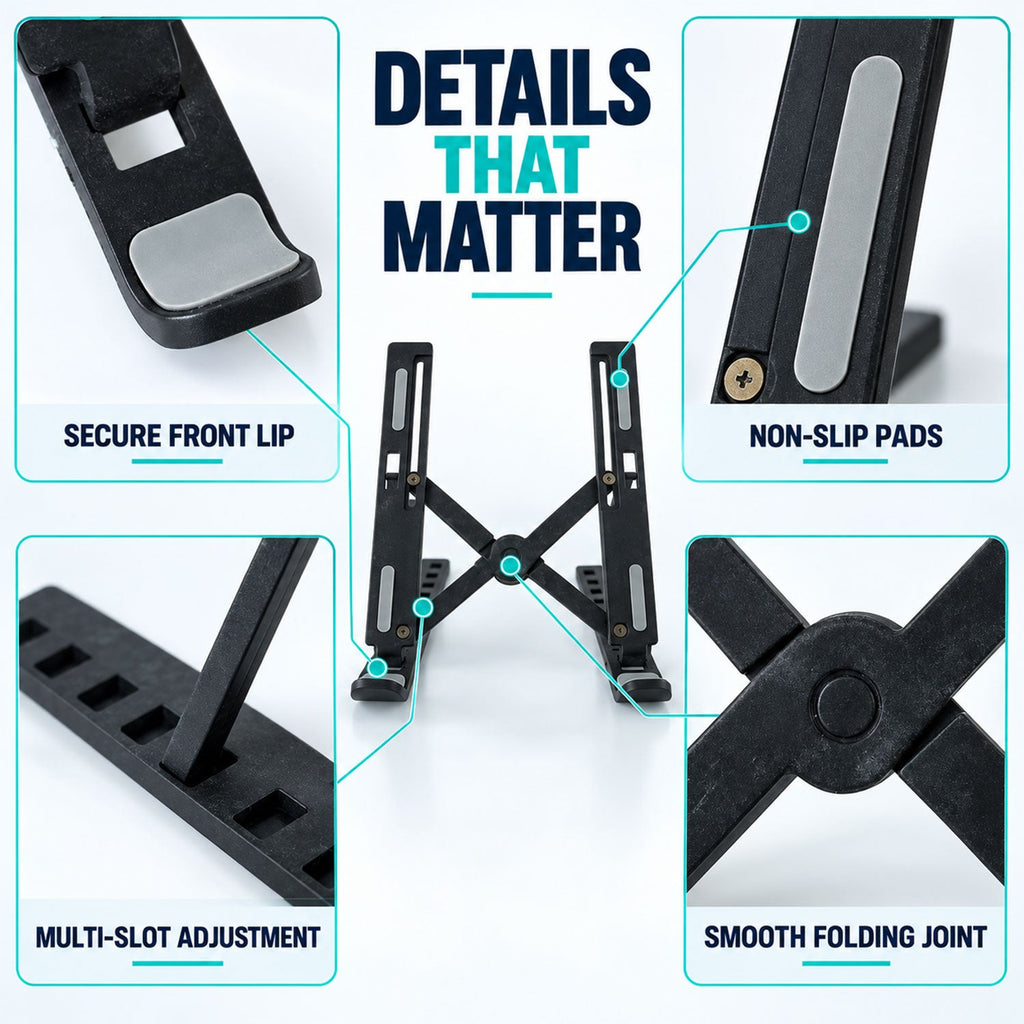 Foldable Adjustable Laptop Stand with Carry Bag