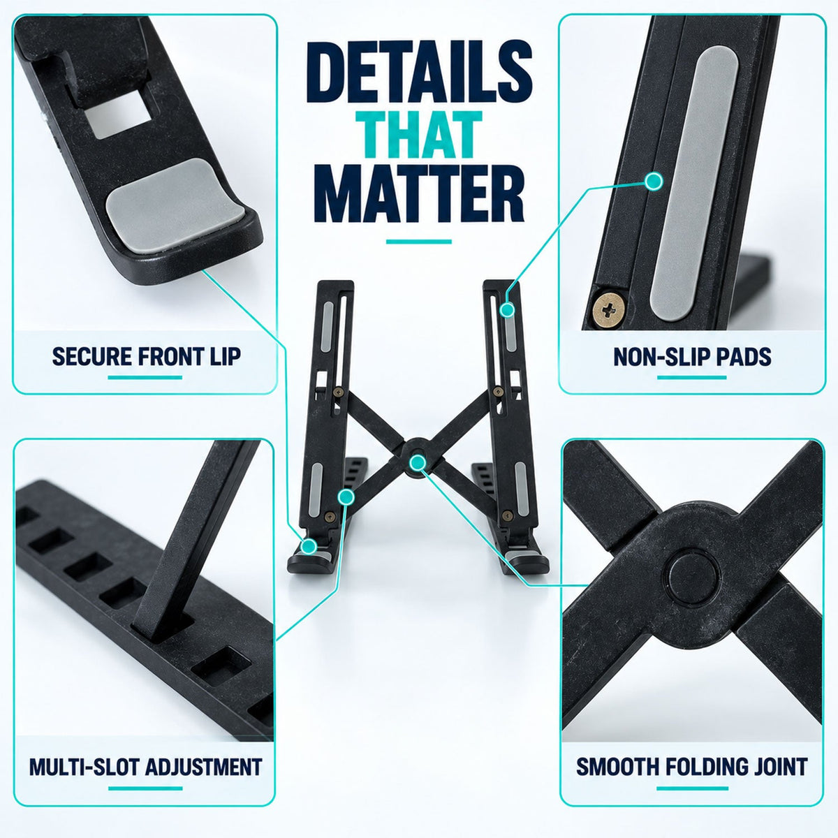 Foldable Adjustable Laptop Stand with Carry Bag