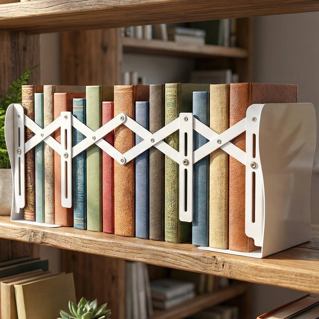 Expandable Metal Book Stand – Desk Book and File Organiser
