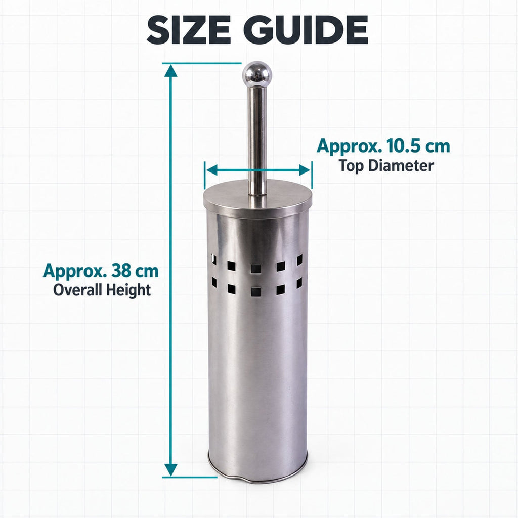 Stainless Steel Toilet Brush with Covered Holder