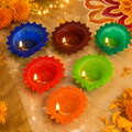 Reusable Silicone Diya Set of 6 – Colourful Diwali Lamps
