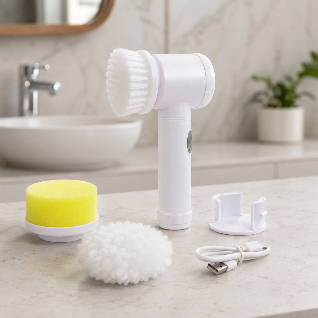 5-in-1 Electric Spin Scrubber – Cordless Rechargeable Cleaning Brush
