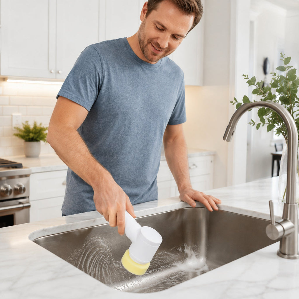 5-in-1 Electric Spin Scrubber – Cordless Rechargeable Cleaning Brush