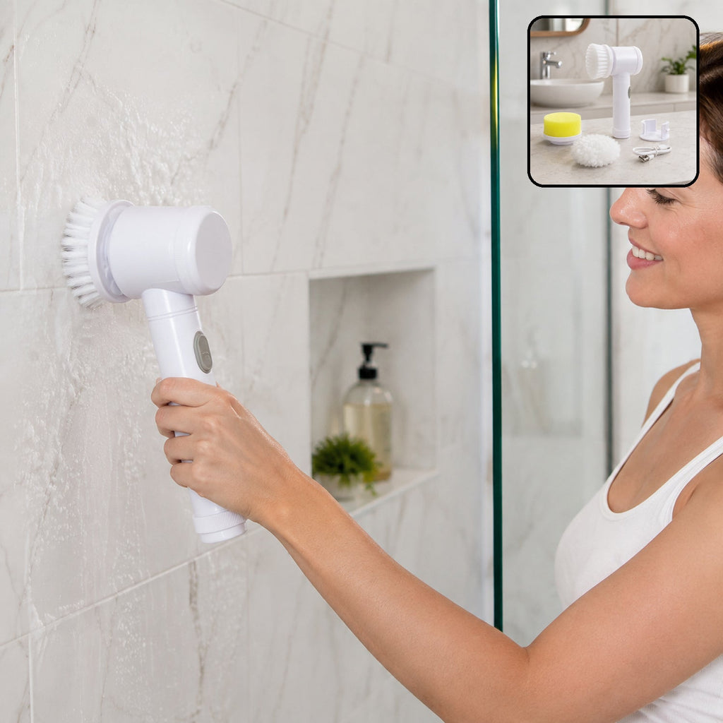 5-in-1 electric spin scrubber
