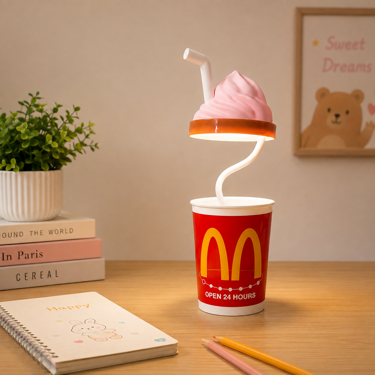 Kids LED Study Lamp with Pen Holder – USB Rechargeable