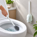 Silicone toilet brush with wall holder