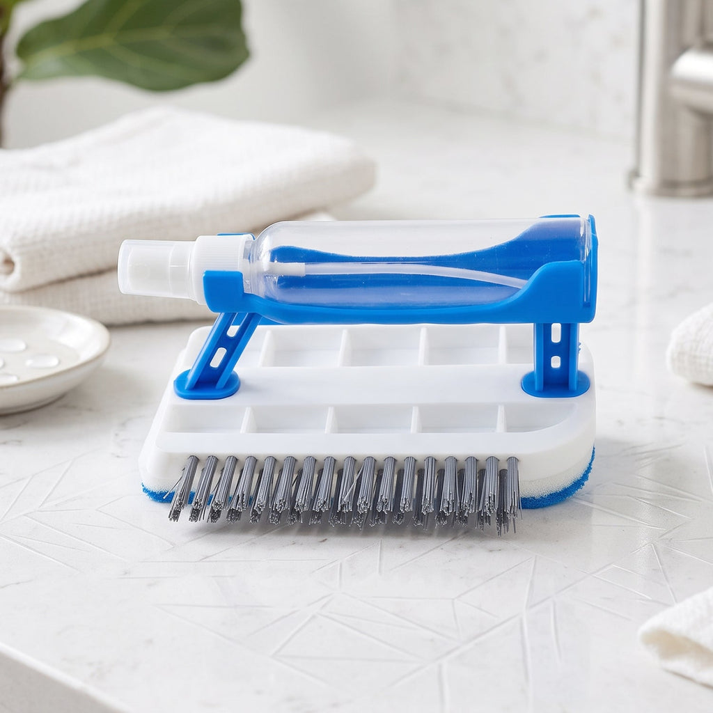 3-in-1 Scrub Brush with Soap Dispenser & Sponge