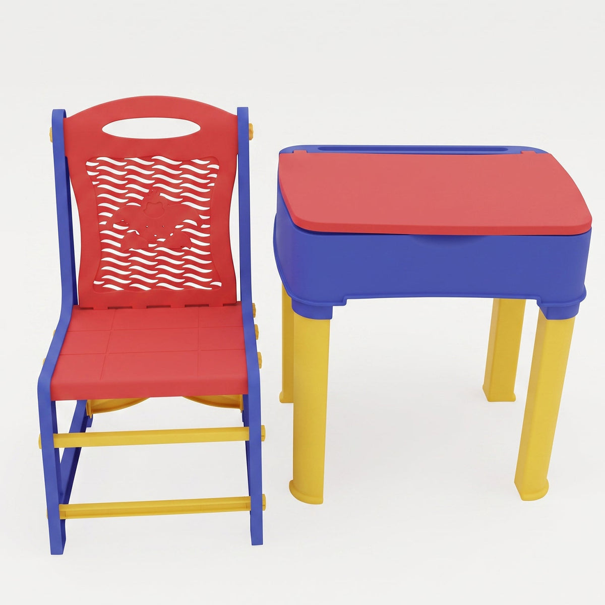 Kids Study Table & Chair Set with Learning Board