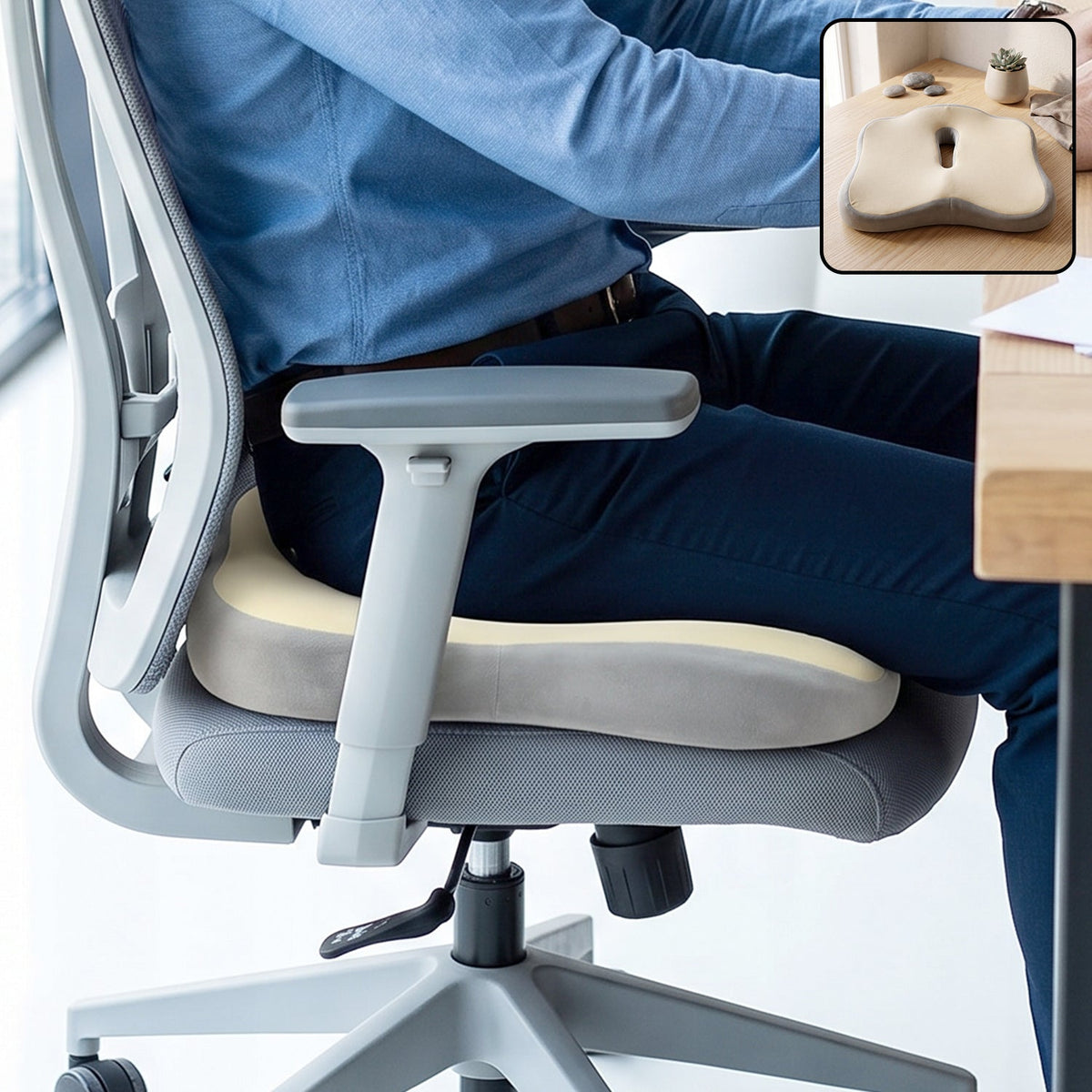 Memory foam seat cushion